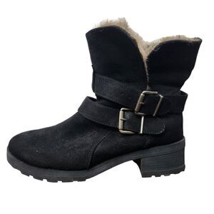White Mountain Chastity Boots Size 7.5 Black Women's Chastity Moto Style…